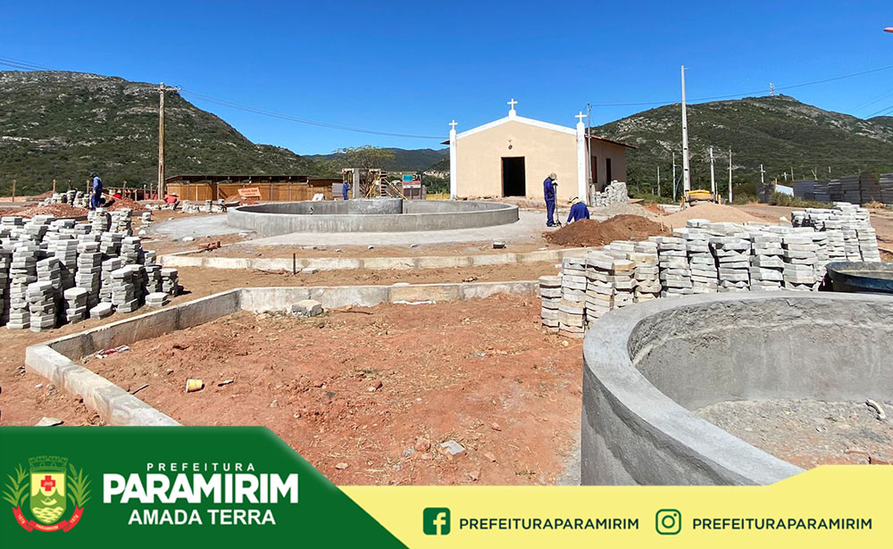 Construção da Praça da Vila Nova está em avançada fase de execução