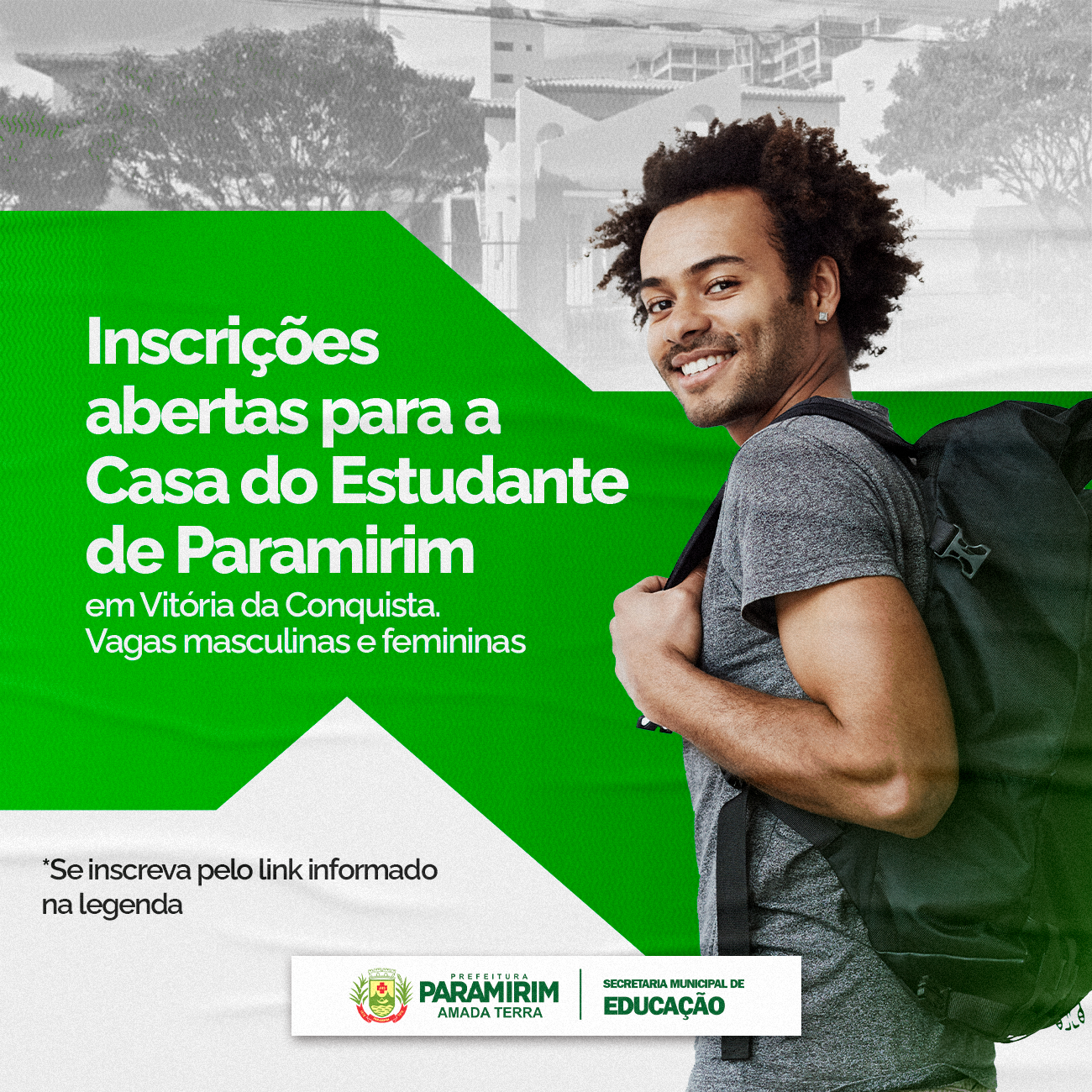 Estão abertas as inscrições para a Casa do Estudante de Vitória da Conquista