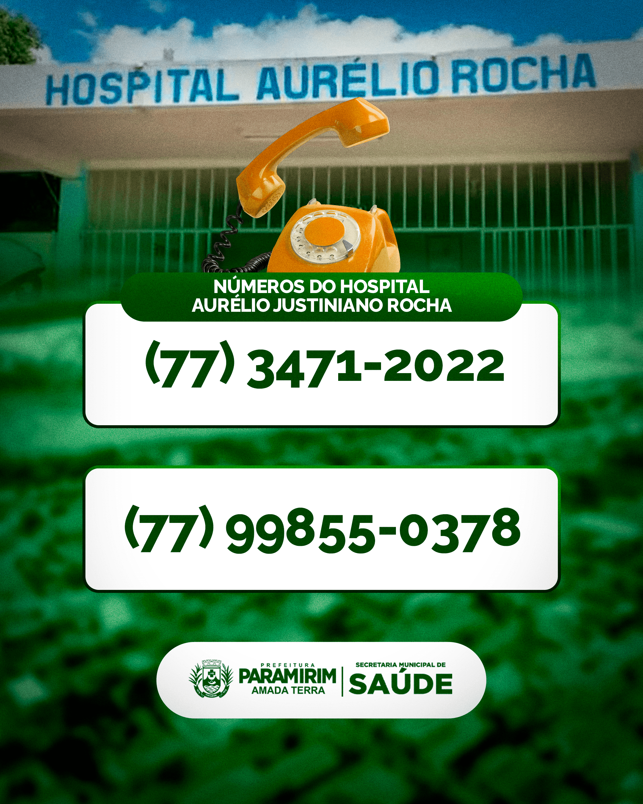 Hospital Aurélio Rocha: veja quais os telefones da unidade de saúde