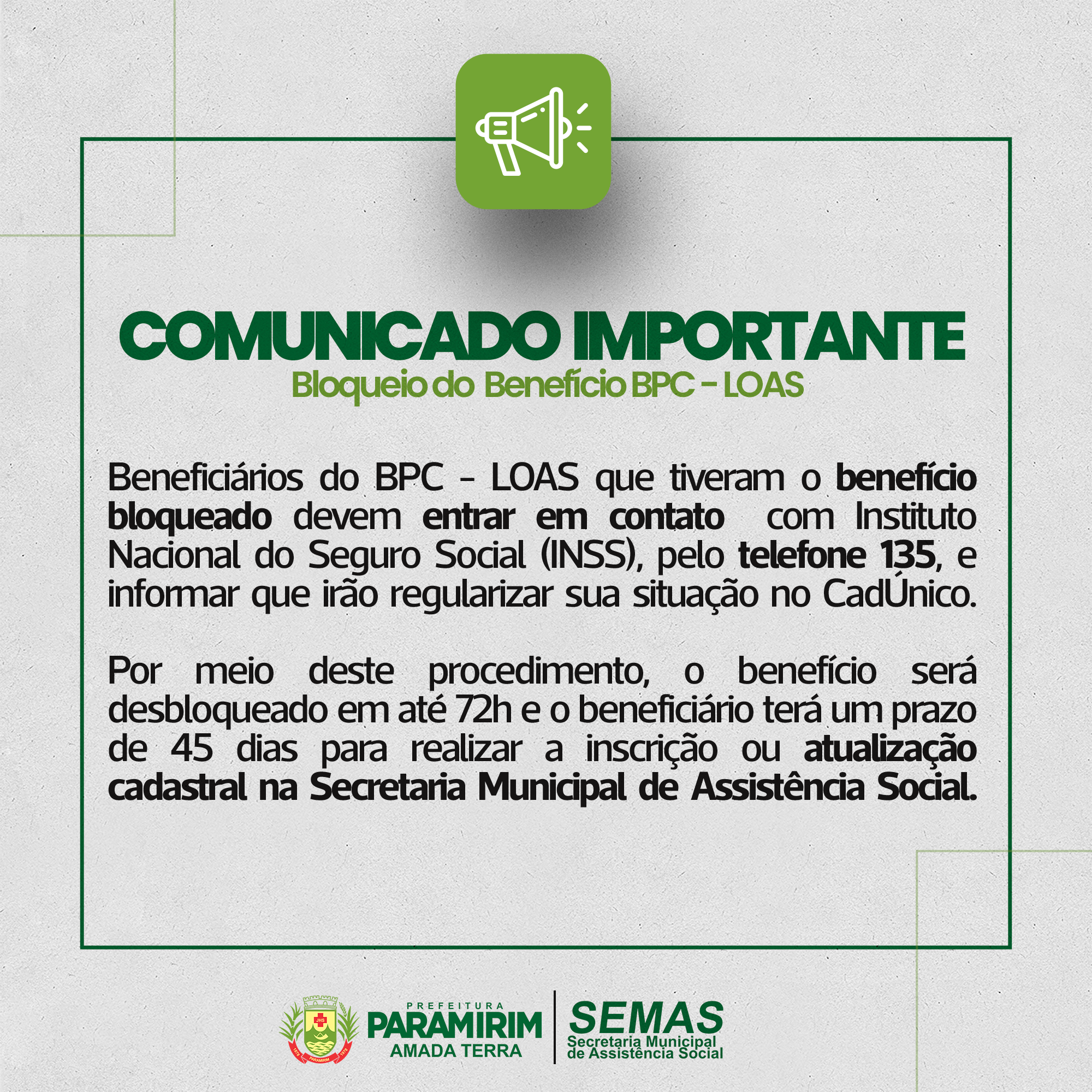 BPC bloqueado? Saiba como resolver a situação