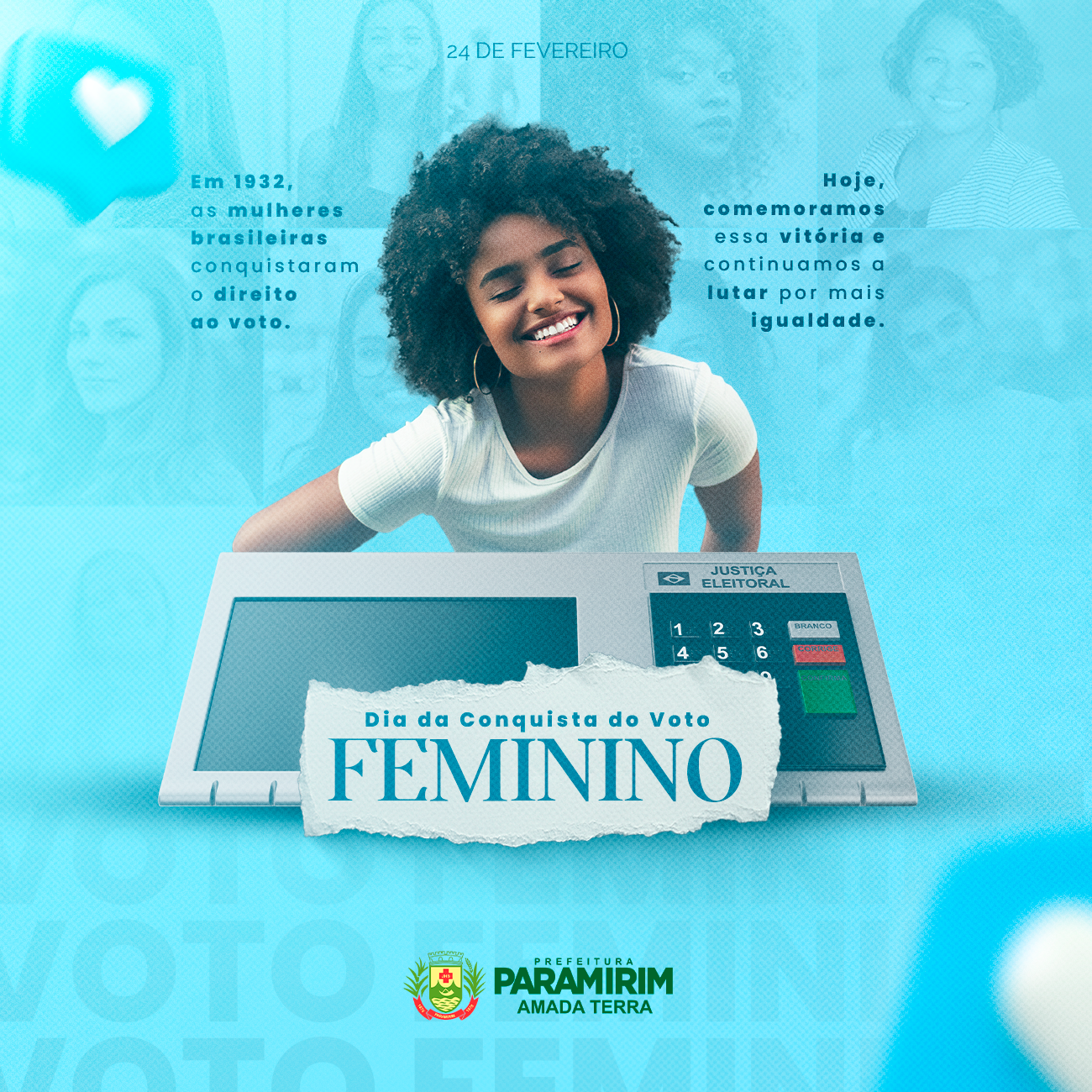 Prefeitura de Paramirim celebra os 91 anos do direito ao voto feminino