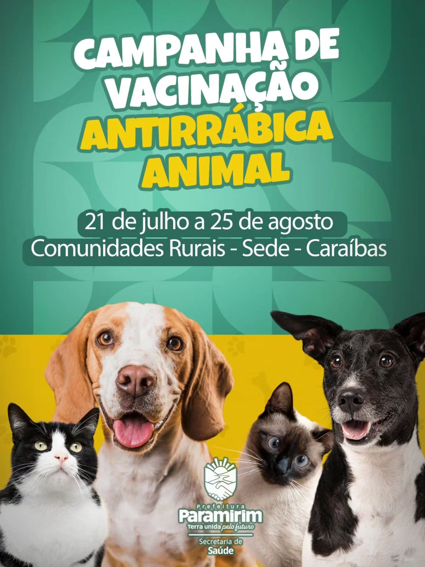 A Vacinação Antirrábica já vai começar.