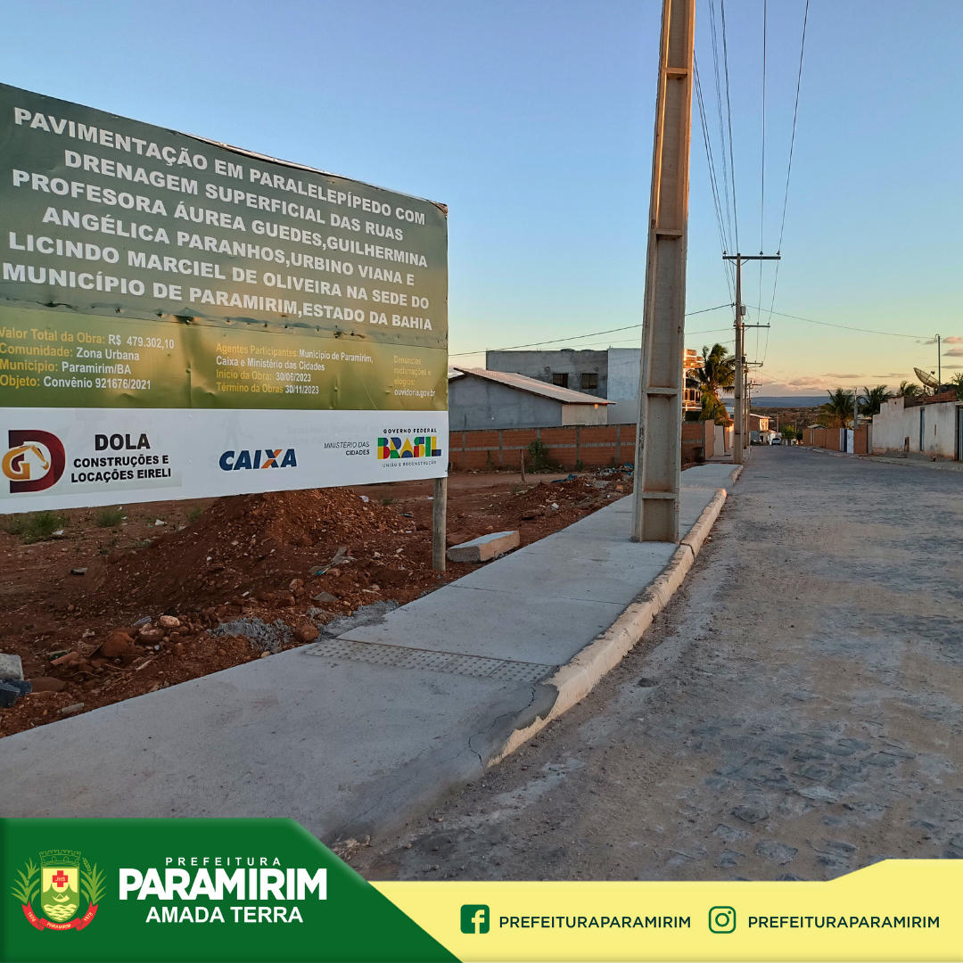Mais ruas recebem pavimentação em paralelos na sede do município