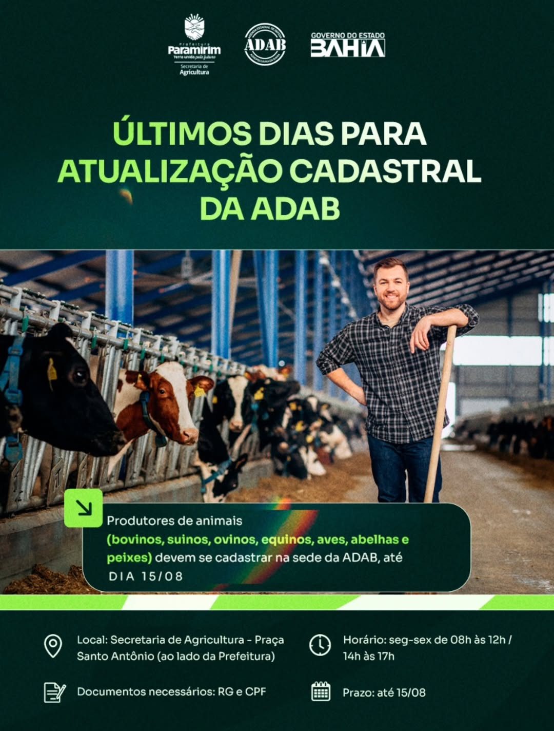 ATENÇÃO PRODUTORES RURAIS