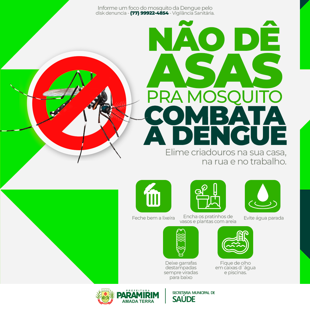 Prefeitura de Paramirim lança campanha de combate à dengue