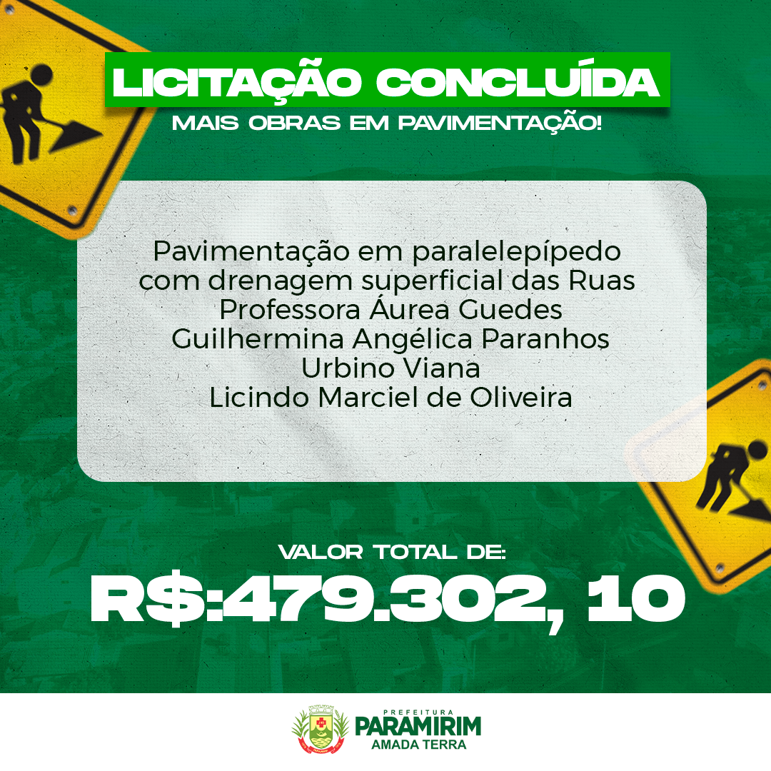 Prefeitura de Paramirim anuncia o calçamento de mais ruas na sede