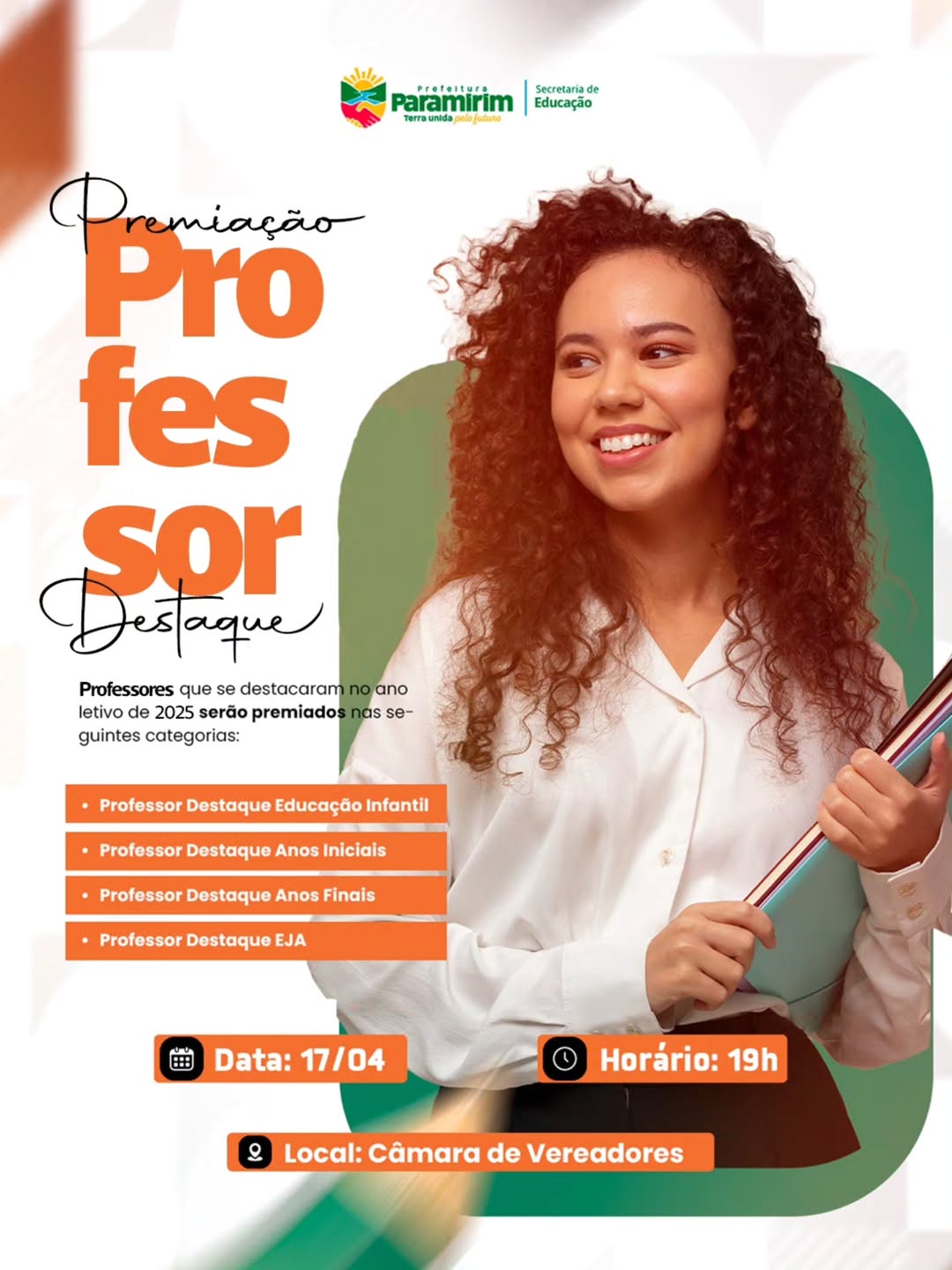 Vem aí a Premiação Professor Destaque.