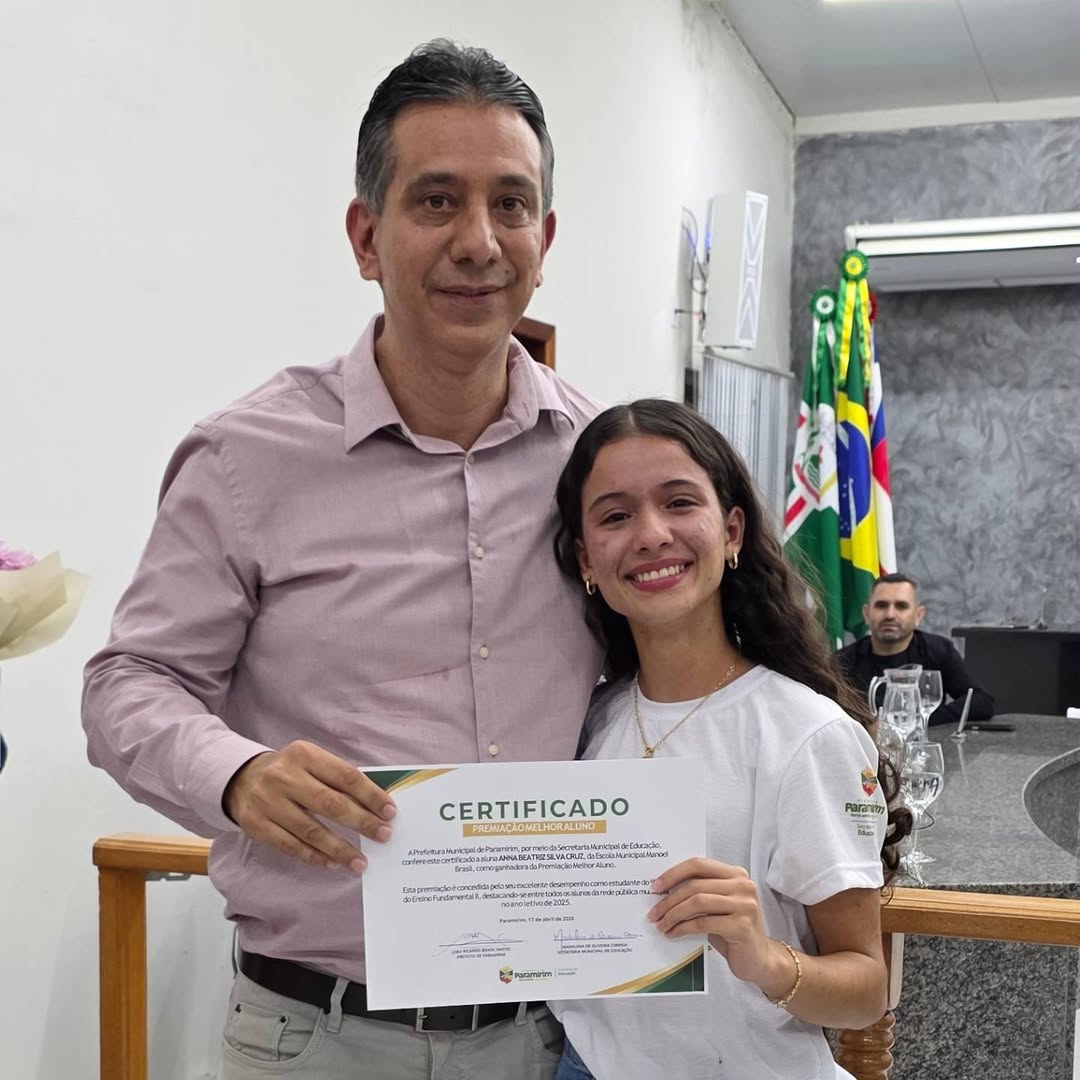 E é claro, onde tem professor destaque, tem Melhor aluno.