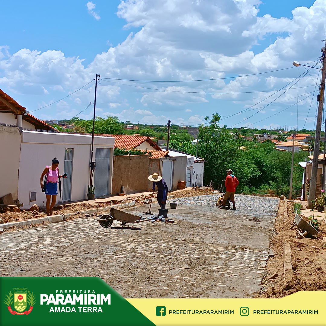 Rua Guilhermina Paranhos, no Bairro São José, é mais uma beneficiada com pavimentação em paralelos