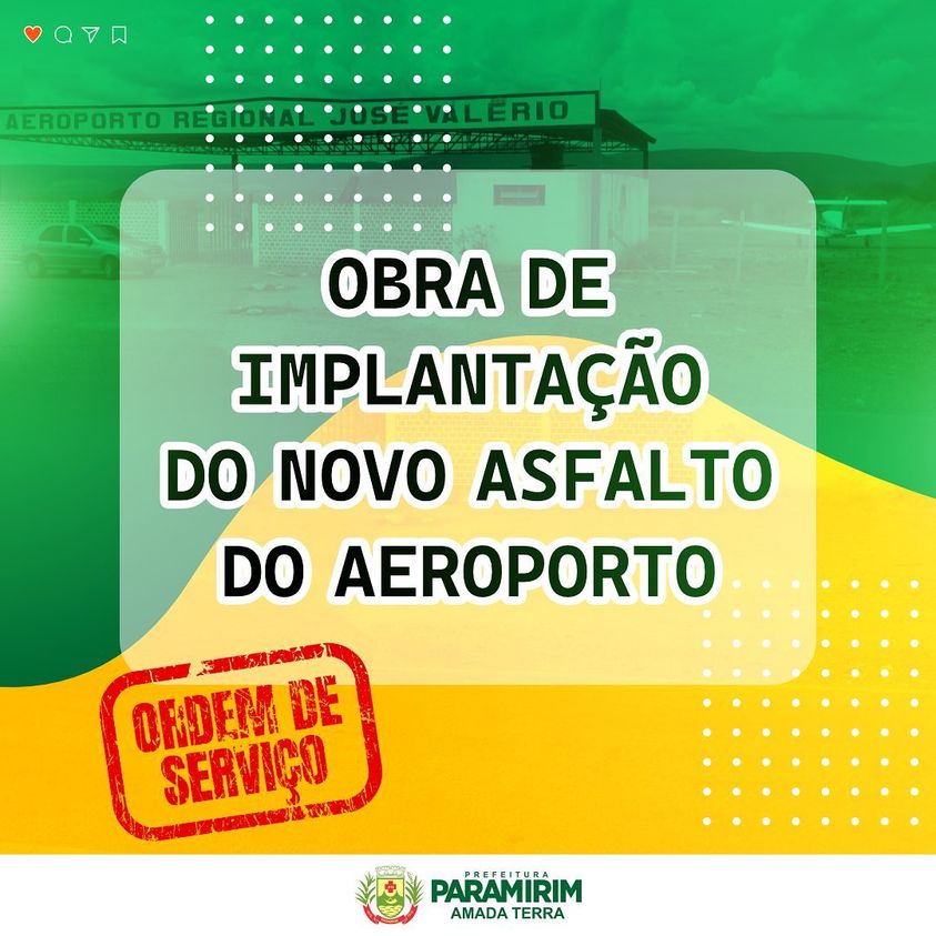 Implantação do novo asfalto do aeroporto