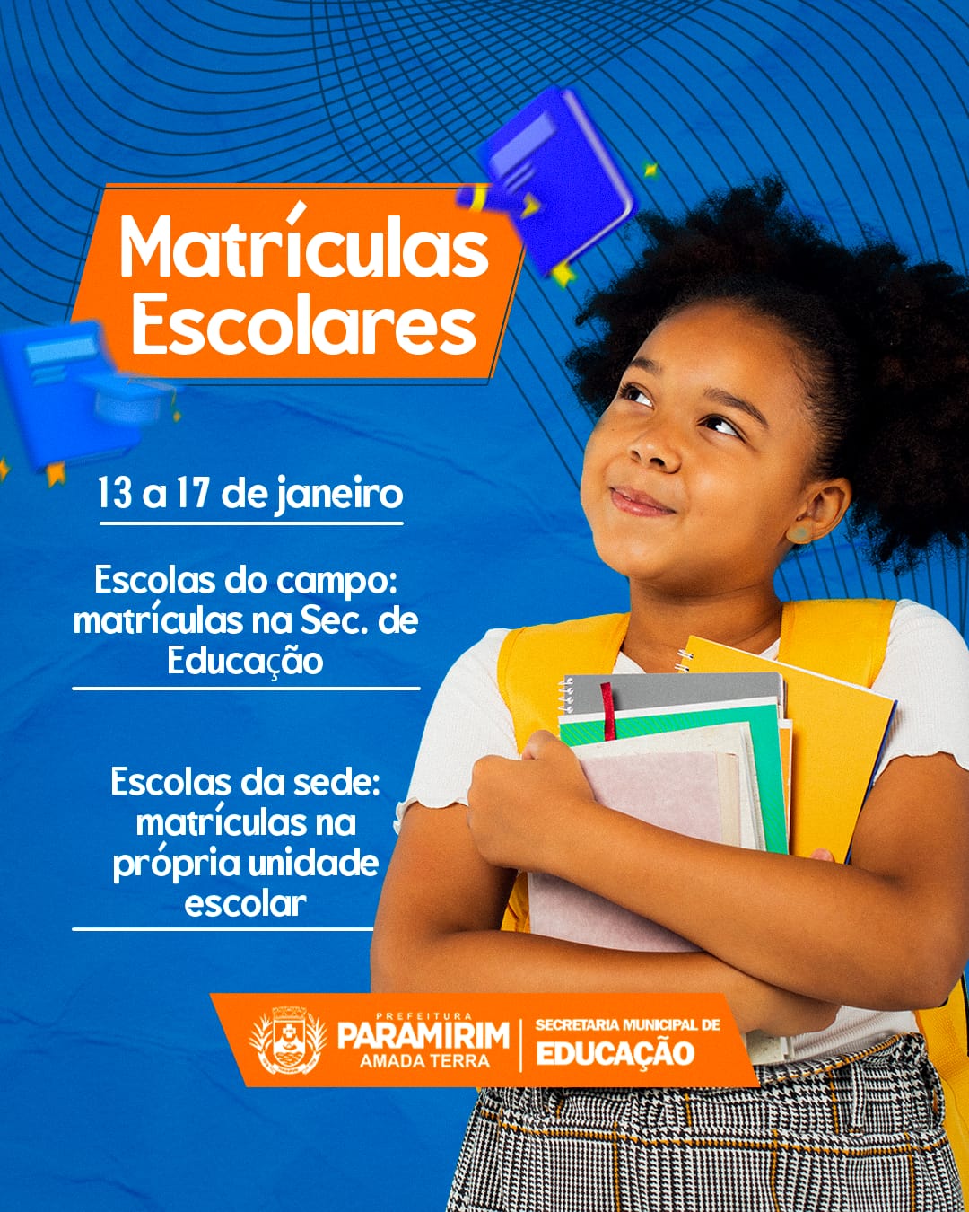 Matrículas Escolares começam em janeiro