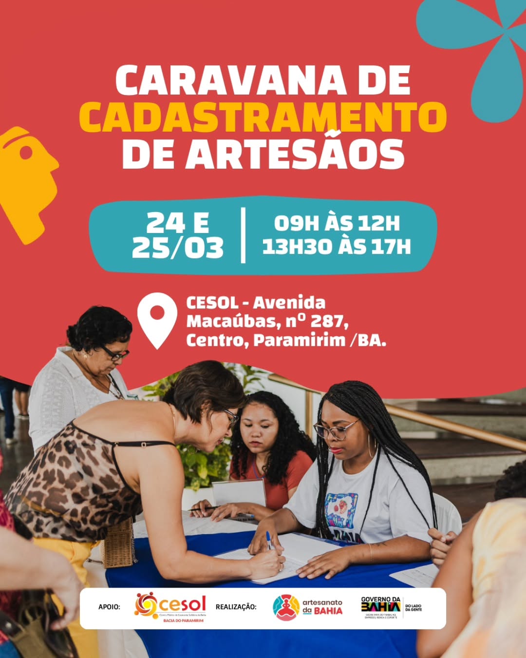 Atenção, artesãs e artesãos do Território Bacia do Paramirim.